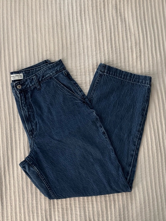Abercrombie & Fitch Denim - Abercrombie Curve Love High Rise Loose Trouser Jeans Dark Wash 30/10